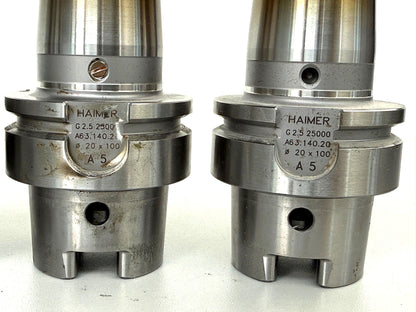 Haimer Schrumpfaufnahmen HSK A63 gebraucht, top Zustand, Konvolut 45 Stck.