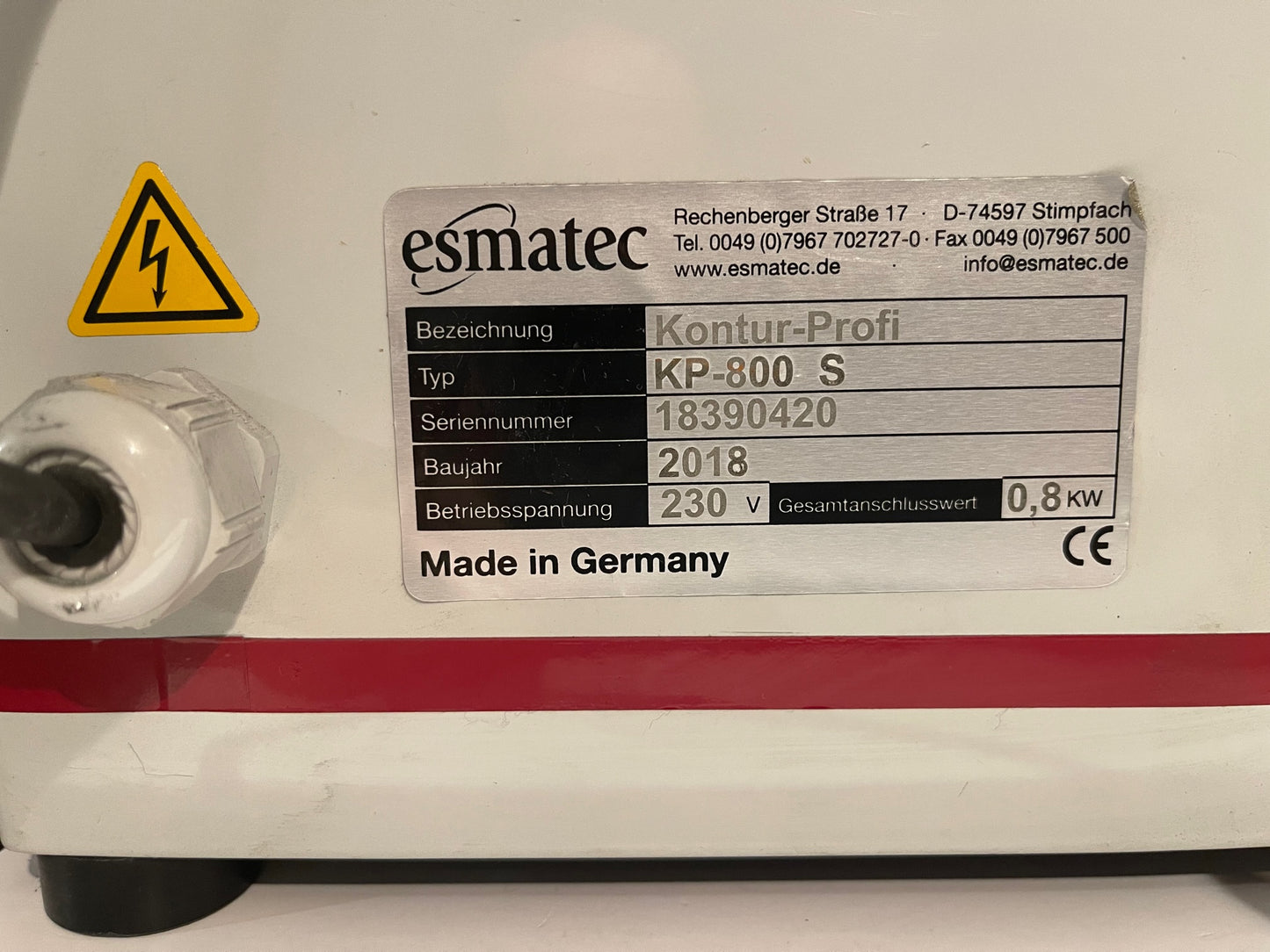 Kantenfräsmaschine Esmatec Kontur-profi KP 800 S, 2018 neuwertig