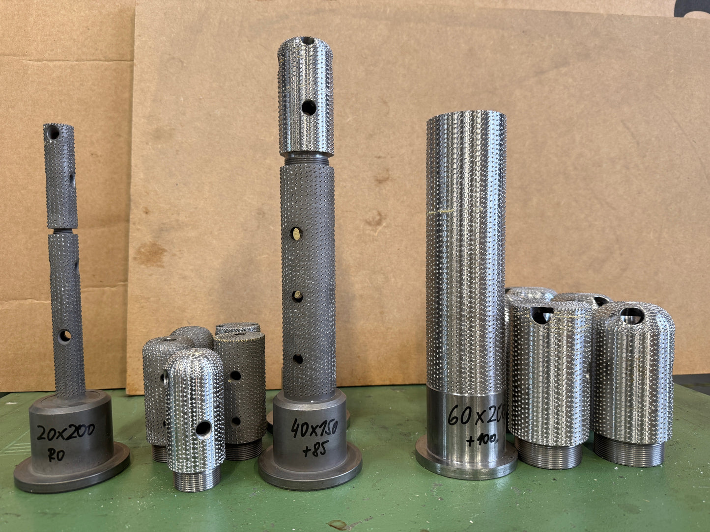 Raspelhohlfräser Konvolut 4 Stck. Flansch 78/8 mit Wechselköpfen