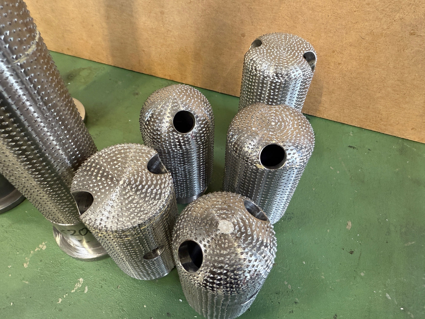 Raspelhohlfräser Konvolut 4 Stck. Flansch 78/8 mit Wechselköpfen